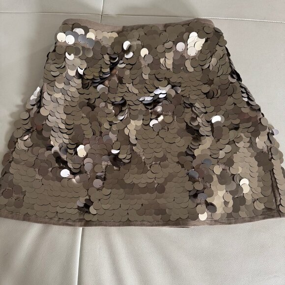 J Crew Collection Dresses & Skirts - New with tags J Crew Collection Pailette Mini Skirt- Bronze